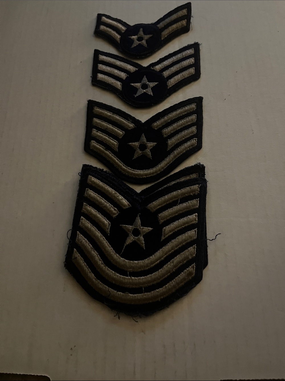 Black & Gold Military Style Chevron Patch Set - Unbranded Air Force